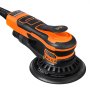 VEVOR 5 en 6 inch excentrische schuurmachine, 350W borstelloze excentrische schuurmachine, 10.000 tpm, 6 variabele snelheden, elektrische excentrische schuurmachine met 20 schuurpapieren, stofafzuigaansluiting en slang voor gedetailleerd schuren in houtbewerking