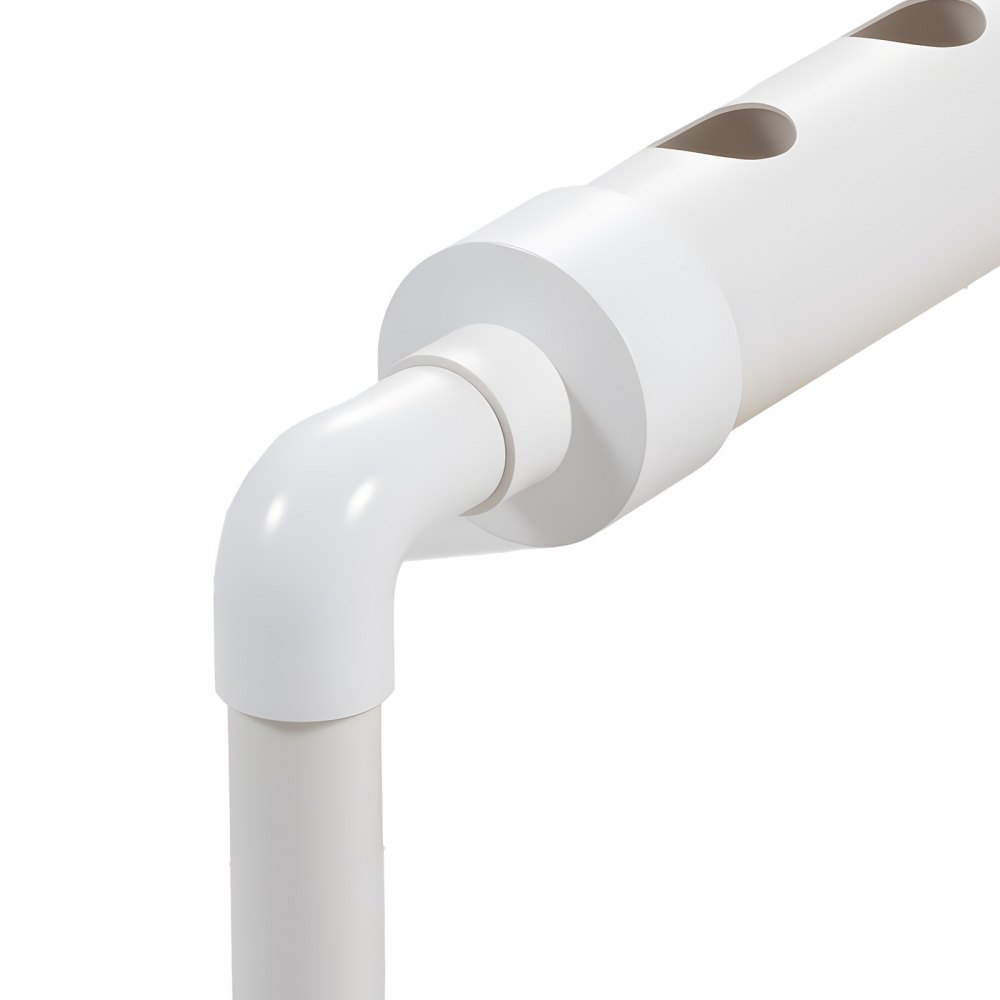 VEVOR Hydroponisch Plantensysteem, 3 Niveaus, 108 Plaatsen, UPVC Buissysteem met Timer, Hydroponische Toren, Kweekset, Hydroponische Kweekset voor Groenten, Fruit & Kruiden, Wit