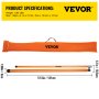 VEVOR Load Height Measuring Stick, 15 Feet Sturdy Fiberglass Truck Height Measuring Stick with Adjustable Pole, Non-Conductive Truck Height Measuring Stick with Carrying Case, Height Measuring Stick for Trucks, Car Transporters