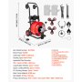 VEVOR Drain Cleaner Machine 30m x 19mm, Auto Feed Sewer Snake Auger, Portable Drain Cleaning Machine with Multi-Wheel Combination, 6 Cutters & Air-Activated Foot Switch for 100mm to 200mm Pipes