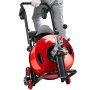 VEVOR Drain Cleaner Machine 30m x 19mm, Auto Feed Sewer Snake Auger, Portable Drain Cleaning Machine with Multi-Wheel Combination, 6 Cutters & Air-Activated Foot Switch for 100mm to 200mm Pipes