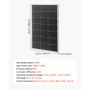 VEVOR 100W Monocrystalline Solar Panel, 23% High-Efficiency Mono PV Module with Stable MC4 Output & Aluminum Frame, IP65 Waterproof Solar Panel for Car Boat RV Flat Rooftop Off-Grid Applications