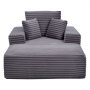 VEVOR Chaise Lounge Relaxbed 138 cm, Gestoffeerde slaapbank met decoratieve kussens en armleuningen, Slaapbank met diepe zitting voor woonkamer/slaapkamer, Loungestoel gemaakt van zeer elastische spons