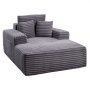 VEVOR Chaise Lounge Relaxbed 138 cm, Gestoffeerde slaapbank met decoratieve kussens en armleuningen, Slaapbank met diepe zitting voor woonkamer/slaapkamer, Loungestoel gemaakt van zeer elastische spons