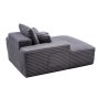 VEVOR Chaise Lounge Relaxbed 124 cm, Gestoffeerde slaapbank met decoratieve kussens en armleuningen, Slaapbank met diepe zitting voor woonkamer/slaapkamer, Loungestoel gemaakt van zeer elastische spons