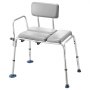 VEVOR Tub Transfer Bench for Bathtub, 500 lbs Weight Capacity Heavy Duty Shower Chair with Arm and Backrest, Height Adjustable Bathroom Shower Bench Bath Seat for Adults, Seniors, Elderly and Disabled