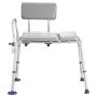 VEVOR Tub Transfer Bench for Bathtub, 500 lbs Weight Capacity Heavy Duty Shower Chair with Arm and Backrest, Height Adjustable Bathroom Shower Bench Bath Seat for Adults, Seniors, Elderly and Disabled