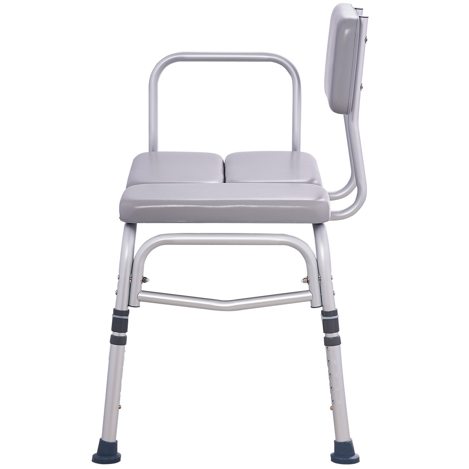 VEVOR Tub Transfer Bench for Bathtub 500lbs, Shower Seats for Adults, Lightweight Shower Bench for Elderly and Disabled with Padded Seat,  Non-Slip Bath Seats with Armrest and Reversible Backrest