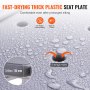 fast-drying thick plastic seat plate with drainage holes, no water accumulation, easy to clean, 1.4 in/35 mm.