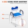 VEVOR Swivel Shower Chair 360 Degree, Adjustable Shower Seat with Armrests and Backrest for Inside Shower or Bathtub, Non-Slip Rotating Bathtub Chair Seat for Elderly Disabled Injured, 400lbs Capacity