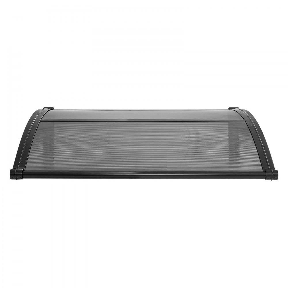 VEVOR Voordeurluifel, 965x1017 mm, Aanbouwluifel, Dak met Afwatering & ABS-beugel, Bescherming tegen Regen, Sneeuw & Zon, Polycarbonaat Deurdak voor Veranda & Terras, Rookgrijs