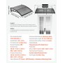 VEVOR Voordeurluifel, 965x1017 mm, Aanbouwluifel, Dak met Afwatering & ABS-beugel, Bescherming tegen Regen, Sneeuw & Zon, Polycarbonaat Deurdak voor Veranda & Terras, Rookgrijs