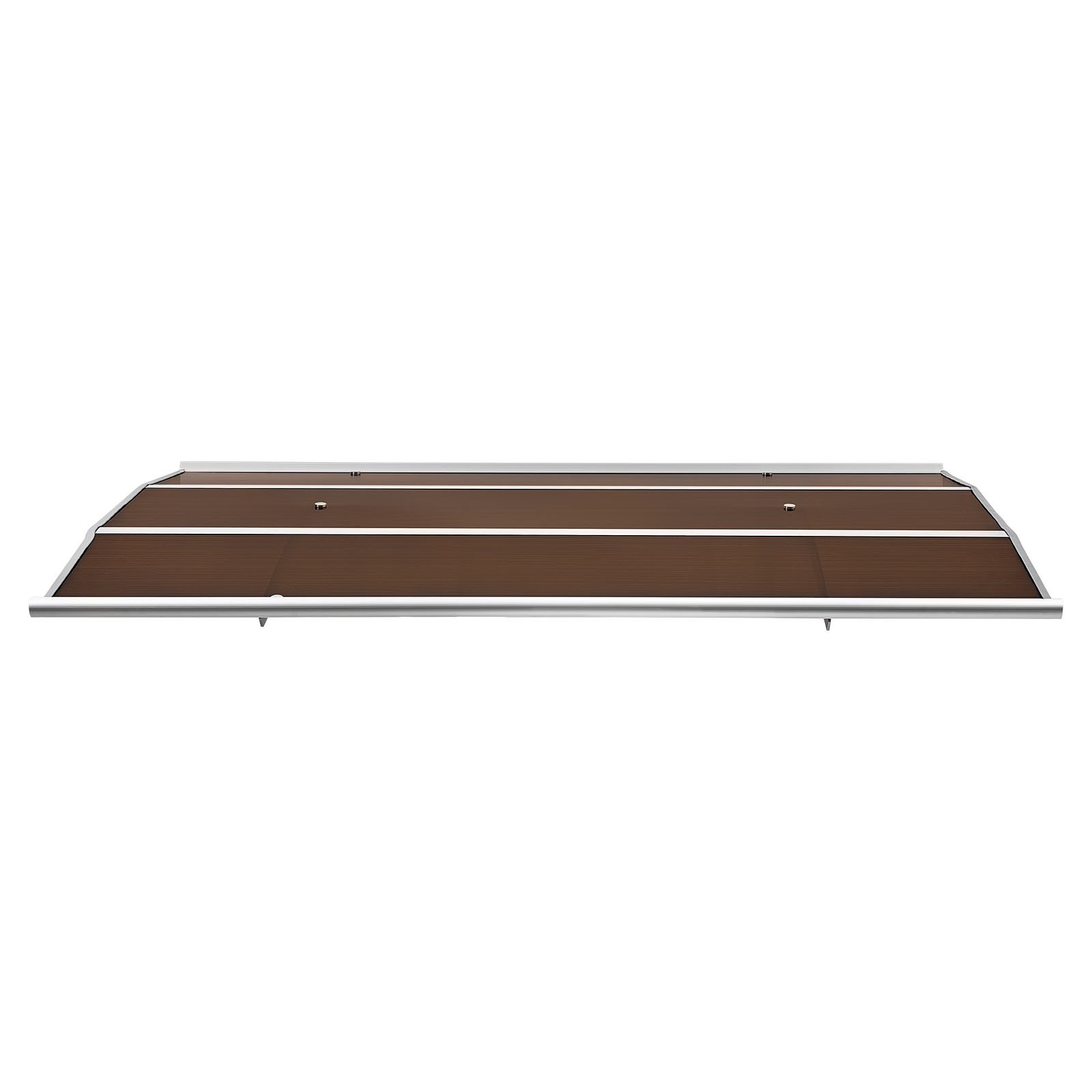 VEVOR luifel voor voordeur 150x100 cm, aanbouwluifel, aanbouwluifel met afwatering en metalen beugels, bescherming tegen regen, sneeuw en zon, polycarbonaat deurluifel voor veranda en terras, bruin