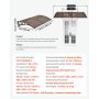 VEVOR Afdak voor Voordeur 965x1987 mm, Aanbouwluifel, Aanbouwluifel met Afwatering & ABS-beugel, Bescherming tegen Regen, Sneeuw & Zon, Polycarbonaat Deurafdekking voor Veranda & Terras, Bruin