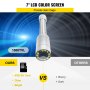 VEVOR Rioolinspectiecamera 50 m Pijpinspectiecamera 7 inch pijpinspectiecamera IP68 Afvoerbuis Waterdichte Industriële Endoscoop Slangencamera 12LED Nachtzicht met Geleidewiel, Touchscreen