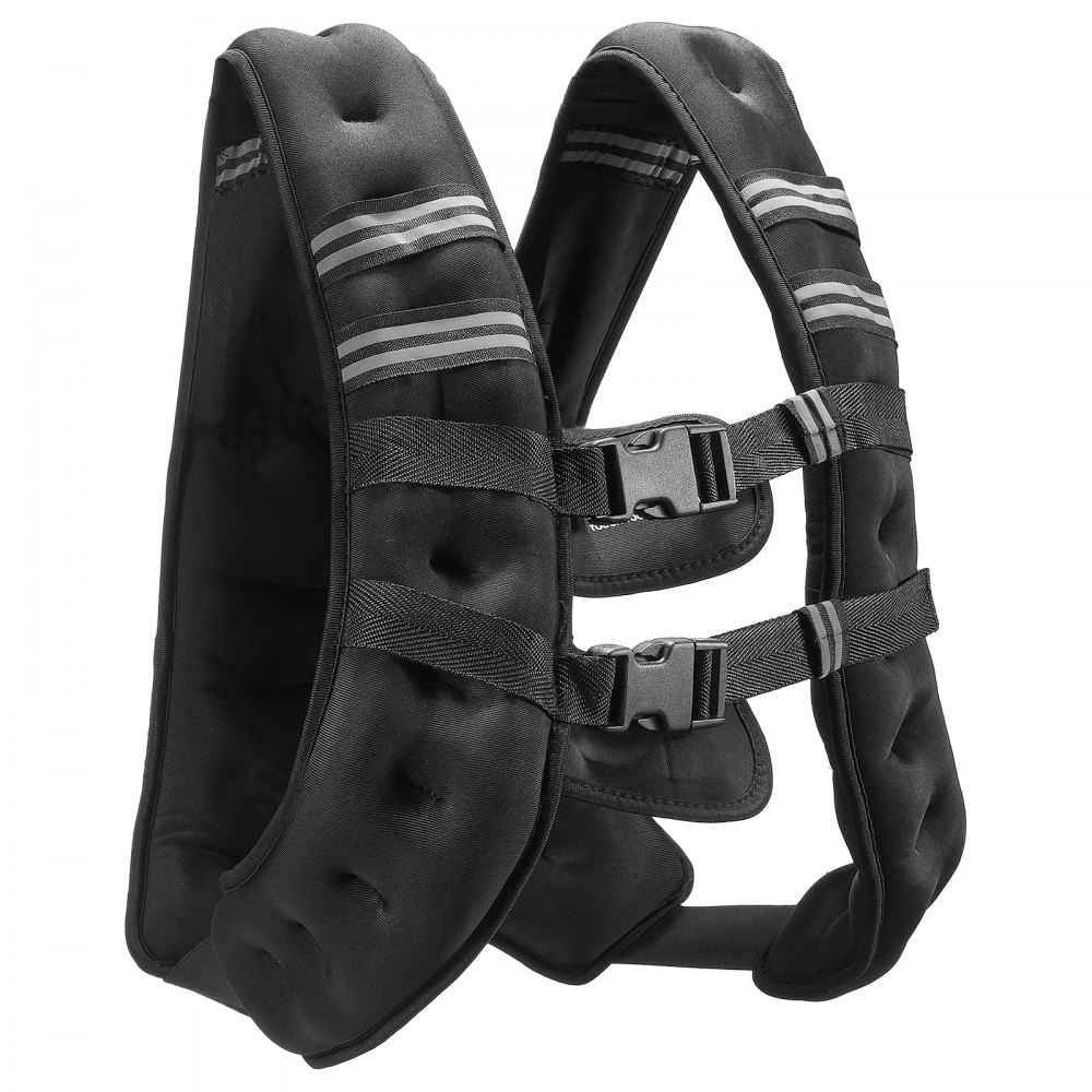 VEVOR Gewichtsvest 9,22 kg met reflecterende strip, verstelbare gesp, lichaamsgewichtsvest voor mannen en vrouwen, trainingsuitrusting voor krachttraining, hardlopen, joggen, fitness, afvallen