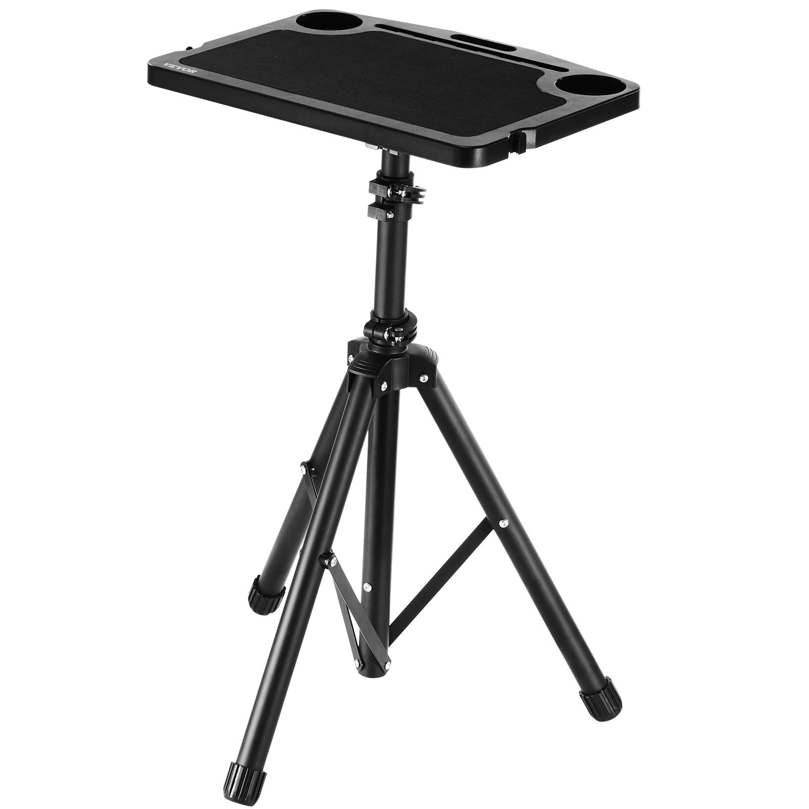 VEVOR Cycling Desk, Stationary Foldable Adjustable Bike Trainer & Treadmill Desk with Triangle Support, Non-Slip Multi-Slot Bike Trainer Fitness Desk with Handle Bar, Fit for Home Office Exercise