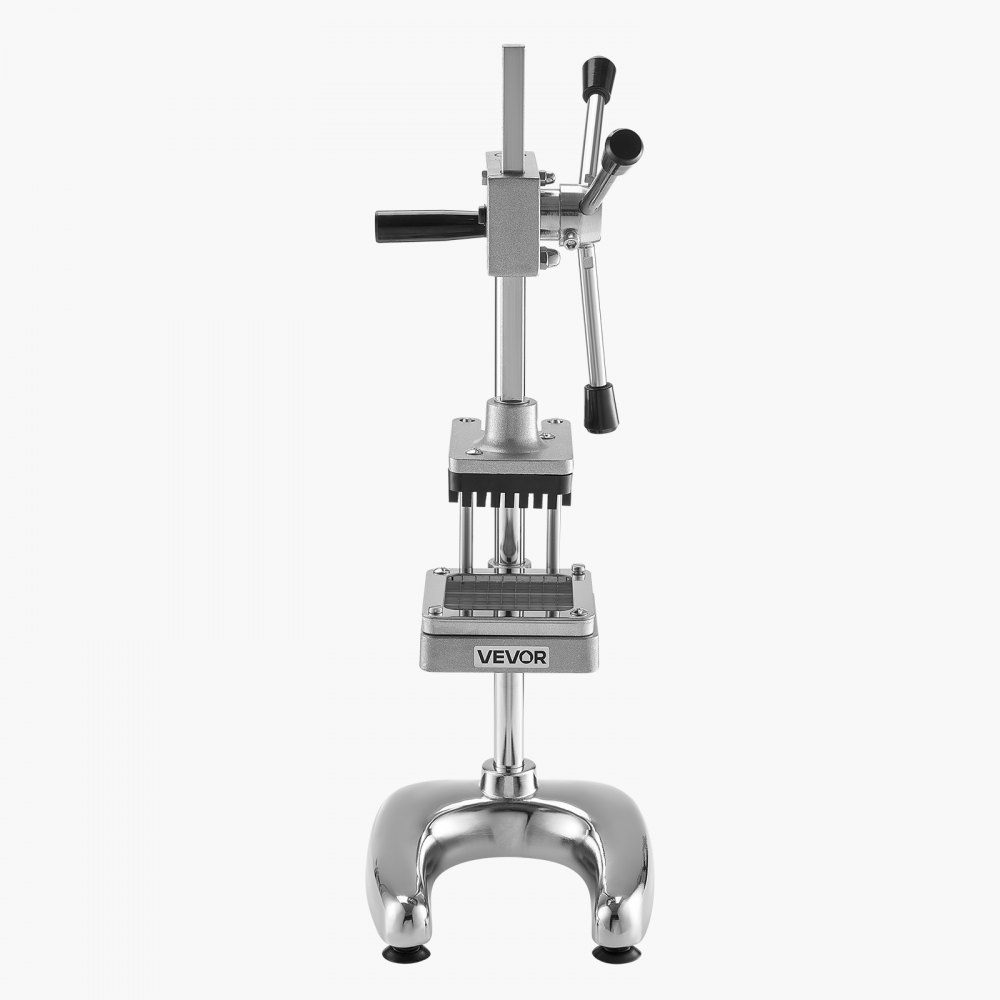 VEVOR Commercial French Fry Cutter, Stainless Steel Vegetable Fruit Chopper with 3 Replacement Blades 1/2-Inch 3/8-Inch 1/4-Inch, Manual Potato Slicer Dicer for Restaurants & Home Kitchen