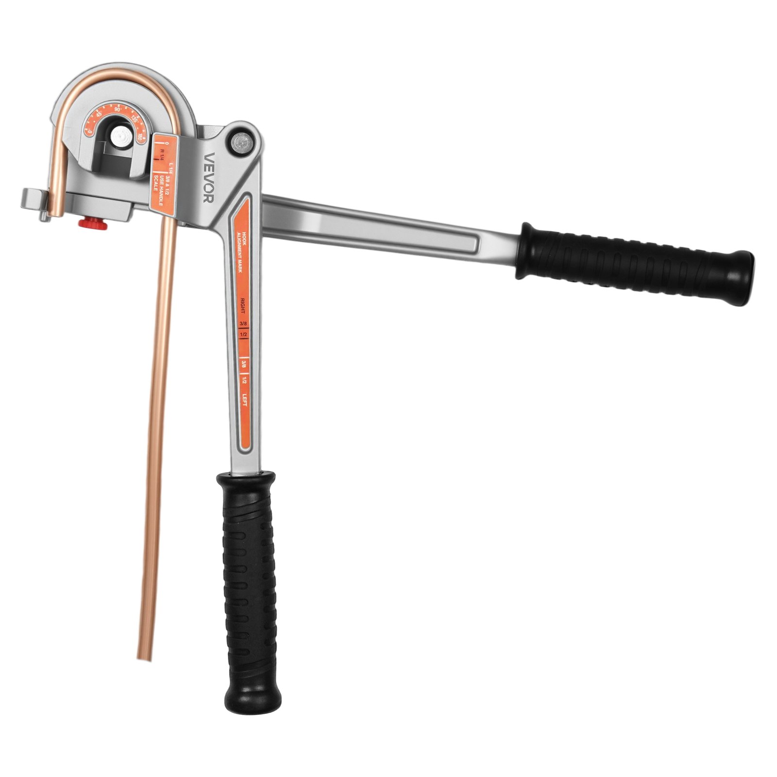 VEVOR-buizenbuiger, 6,35/9,525/12,7 mm buitendiameter, 3-in-1-buizenbuiger met handmatige waterpas, 180° buiggereedschap voor koperen aluminium buizen voor autoreparatie, HVAC- en airconditioningsystemen