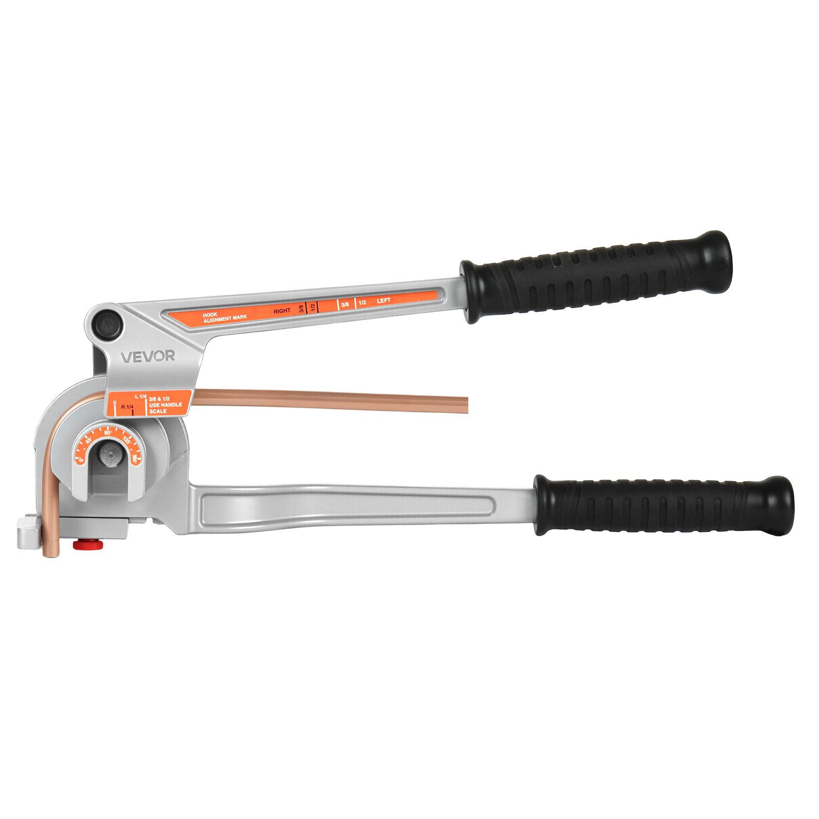 VEVOR-buizenbuiger, 6,35/9,525/12,7 mm buitendiameter, 3-in-1-buizenbuiger met handmatige waterpas, 180° buiggereedschap voor koperen aluminium buizen voor autoreparatie, HVAC- en airconditioningsystemen
