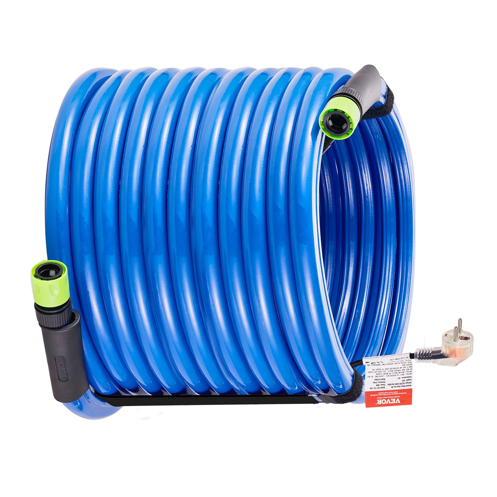 VEVOR 100ft Heated Water Hose for RV, Heated Drinking Water Hose Antifreeze to -45°F, Automatic Self-regulating, 5/8" I.D. with Quick-connect Fitting Set, Lead and BPA Free