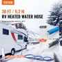 VEVOR 30ft Heated Water Hose for RV -45℉ Antifreeze Heated Drinking Water Hose