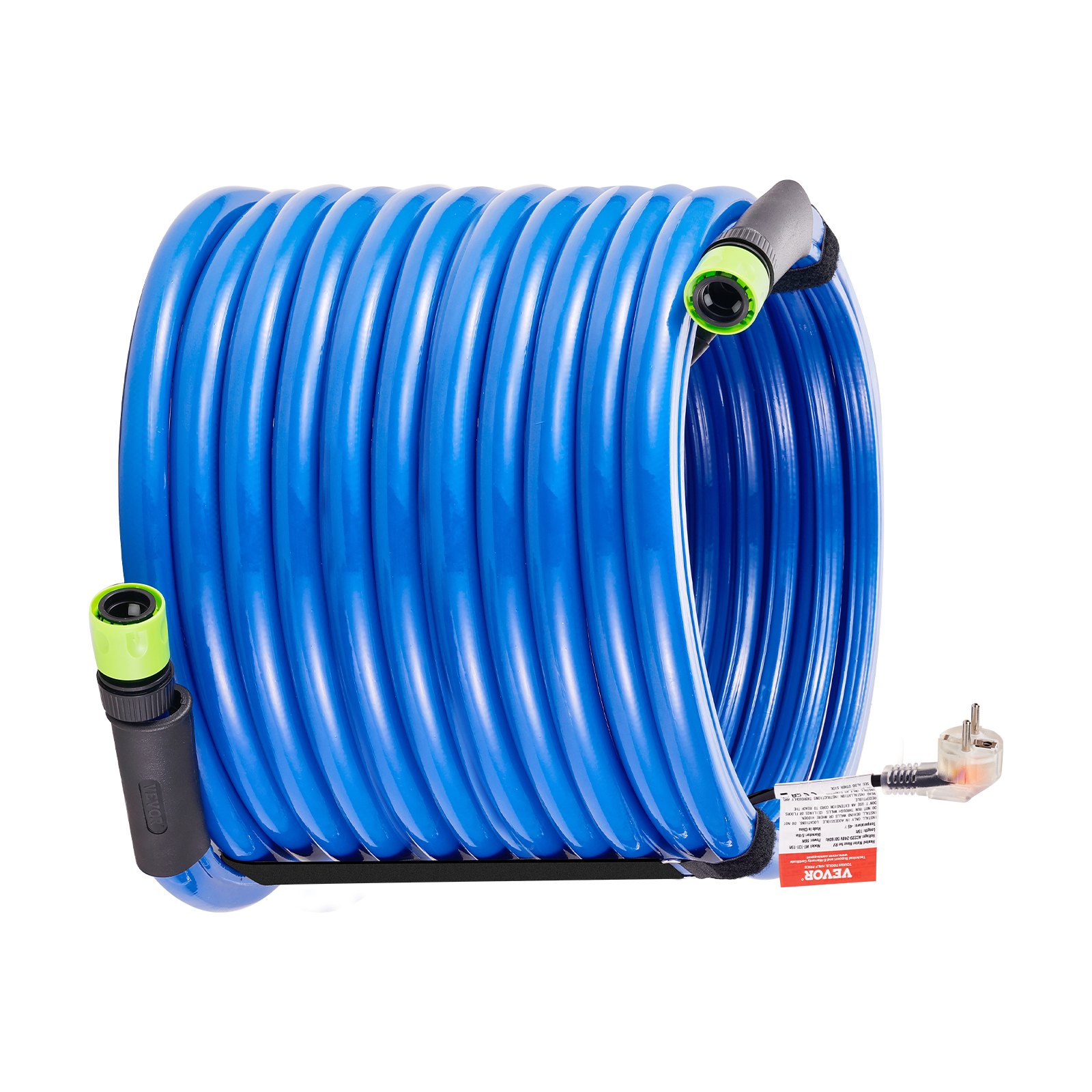 VEVOR 75ft Heated Water Hose for RV, Heated Drinking Water Hose Antifreeze to -45°F, Automatic Self-regulating, 5/8" I.D. with Quick-connect Fitting Set, Lead and BPA Free