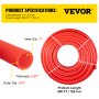 VEVOR 1" x 500ft Multilayer Composite Pipe PEX Pipe PEX-B Hose Water Pipes Multilayer Composite Pipe Ideal for Repairing Hot, Cold Water Projects, Solar Heating Air Conditioning Piping Systems