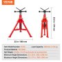 VEVOR V Head Pipe Stand, 2500 lbs Load Capacity Pipe Jack Stands, Adjustable Height 20"-37", Portable Folding Pipe Stands for Welding, Automotive, and Construction Projects