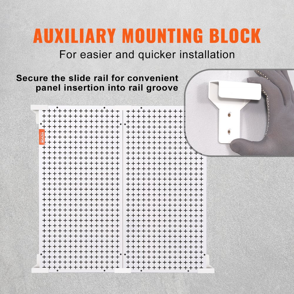 VEVOR Pegboard Wall Organizer 32" x 32", 330LBS Loading Garage Metal Pegboard Organizer Wall Mount, 25PCS Tool Storage Kit with 2 Peg Boards, Hooks, Storage Bins, Shelf Racks for Warehouse Garage Shop