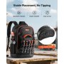 VEVOR Tool Backpack, 65 Pockets, Heavy-duty Tools Storage Organizer Work Bags with Laptop Compartment & Molded Base, Electrician Jobsite Backpack for Electrician, Repairman, and HVAC Techs