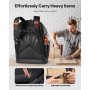 VEVOR Tool Backpack, 56 Pockets, Heavy-duty Tools Storage Organizer Bags with Molded Base, Electrician Jobsite Backpack for Construction Jobsite, Electrician, Industrial, Repairman, and HVAC Techs