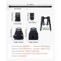VEVOR Tool Belt, 19 Pockets Tool Pouch with Suspenders for Men, Heavy Duty Adjustable Utility Belt Work Bag Detachable Suspension Rig for Electrician, Carpenter, Construction, Adjust Waist 31 to 51in