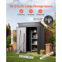VEVOR 5 x 3 FT Metal Garden Shed, Storage Building with Lockable Door & 2 Louver Vents, Sloped Roof Metal Outdoor Storage Shed, Tool Sheds Outdoor Storage for Backyard, Garden, Patio, Bike, Gray