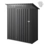 VEVOR 5 x 3 FT Metal Garden Shed, Storage Building with Lockable Door & 2 Louver Vents, Sloped Roof Metal Outdoor Storage Shed, Tool Sheds Outdoor Storage for Backyard, Garden, Patio, Bike, Gray
