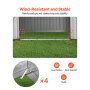 VEVOR 6 x 4 FT Metal Garden Shed, Outdoor Storage Shed with Lockable Doors & 4 Louver Vents, Peak Roof Metal Sheds Outdoors Storage, Storaged Sheds Clearance for Backyard, Garden, Patio, Bike, Gray