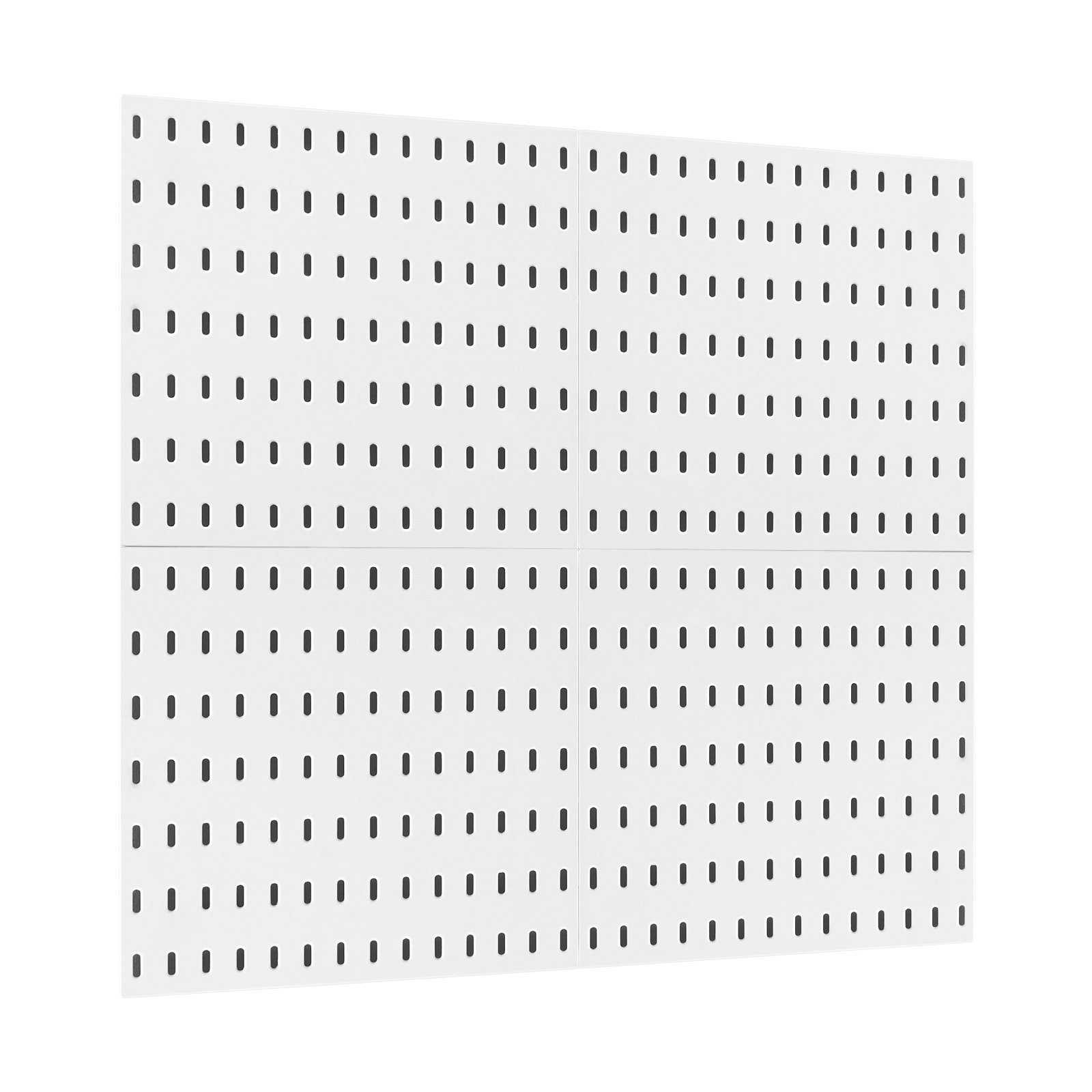 VEVOR Tool Wall, 28 x 28 cm, set van 4, kunststof wandorganizerset met accessoires, voor garage, gereedschapsopslag, keuken, woonkamer, hobbykamer, kantoor, badkamer, huis, wit