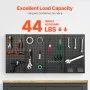 VEVOR Tool Wall, 61 x 30 cm, set van 4, robuuste wandorganizer met accessoires, voor woonkamer, garage, gereedschapsopslag, kantoororganisatie, hobbykamer, keuken, thuis, zwart