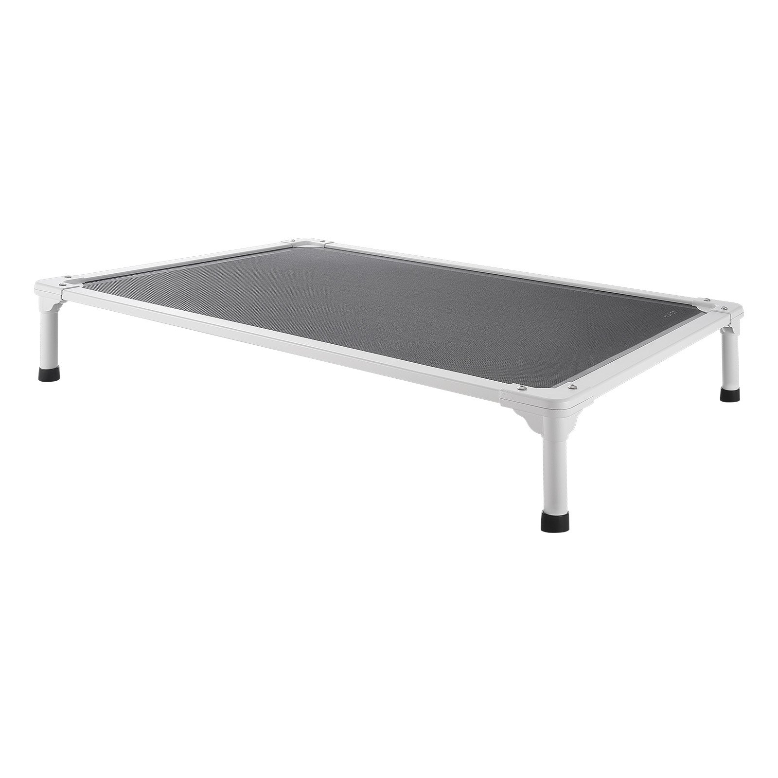 VEVOR Elevated Dog Bed for Large Dogs, Portable Raised Dog Cot with Aluminum Tube Metal Frame and Breathable Textilene Mesh, Indoor & Outdoor Pet Cooling Raised Hammock Bed, L, Gray