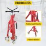 VEVOR Pipe Stand 400 kg Capacity, Pipe Support with V-Head, Pipe Stand Height Adjustable 60-108 cm, Foldable Pipe Stand for Threading Machines, Roll Grooving Machines, etc.