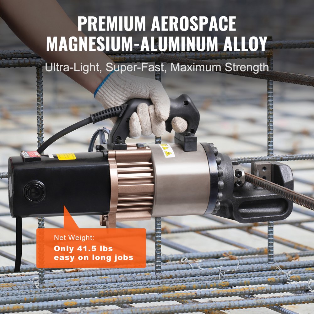 VEVOR elektrische hydraulische boutenschaar, 2000W wapeningsstaalknipper, knipt tot 5-28 mm dik wapeningsstaal in 2-3 seconden, wapeningsstaalknipper met oliehoudende accessoires, zwart