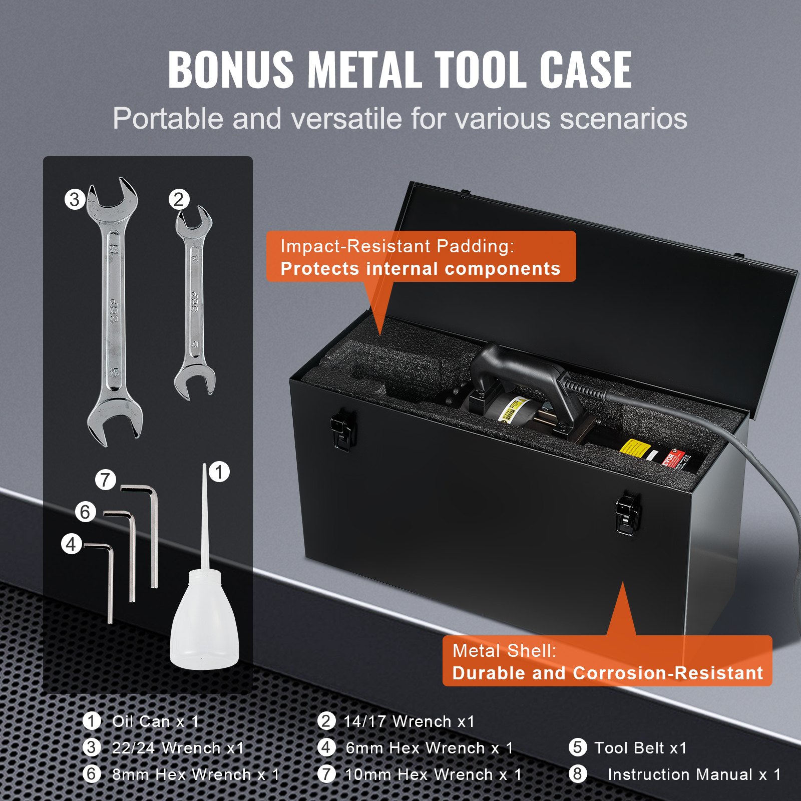 VEVOR elektrische hydraulische boutenschaar, 2000W wapeningsstaalknipper, knipt tot 5-28 mm dik wapeningsstaal in 2-3 seconden, wapeningsstaalknipper met oliehoudende accessoires, zwart