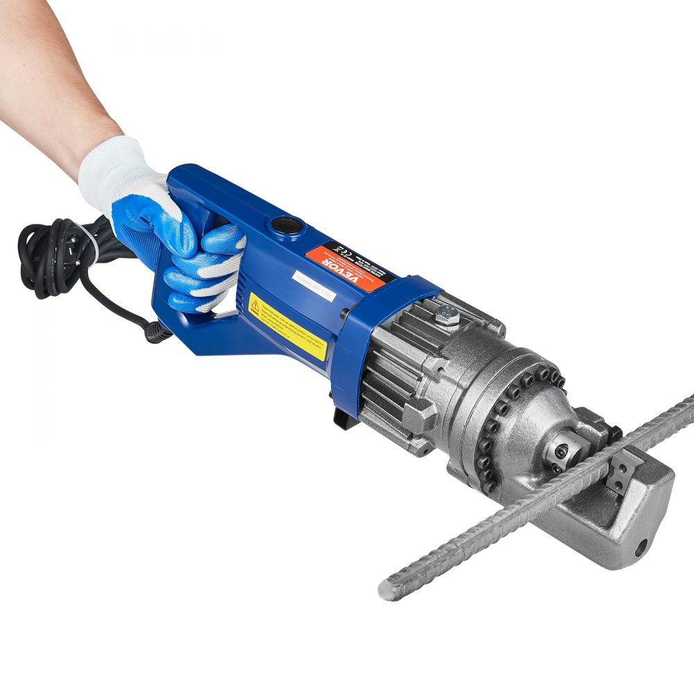 VEVOR Electric Hydraulic Rebar Cutter, 1000W Portable Rebar Cutter, Cutting up to 5/8 Inch (4-16mm) #5 Rebar within 2 Seconds, High Power Steel Rebar Cutter w/ Tool Case Oil Can,Black Blue RC-16