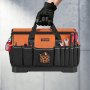 VEVOR Tool Bag, 19.1 Inch, 33-Pocket Portable Large Tool Box Organizer Storage, Toolbox with Water-Resistant Base, Zipper, Adjustable Shoulder Strap Toolbag, for Men Women Dad Husband Fathers Day