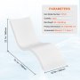 VEVOR sun lounger lounge seats, 2 pieces. Chaise longues, indoor pool and sun shelf lounge chairs 1780 x 580 x 560 mm, 200 kg load capacity pool loungers made of PE white, bath lounger pool sun lounger