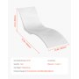 VEVOR 2-delige zwembadligstoelset met chaise longue, ligstoel voor binnen voor waterdieptes tot 12,7 cm, bevestigd aan het zwembad en drijvend op het water, geschikt voor alle soorten zwembaden