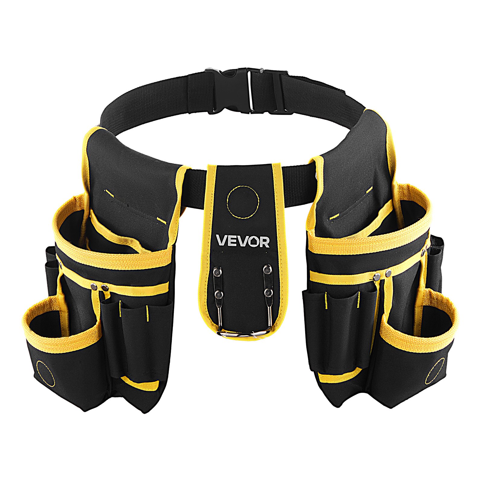 VEVOR Tool Belt, Magnetic Tool Pouch for Men, 28 Pockets Heavy Duty Adjustable Utility Belt Detachable Work Bag for Electrician, Carpenter, Construction, Work Apron Organizer, Waist Adjust 31 to 48in