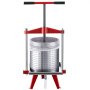 VEVOR Fruit Wine Press, 3.96Gal/15L, Stainless Steel Manual Juice Maker, Heavy Duty T-Shaped Handle & Cross-beam for Cider Apple Grape Vegetable Press, with 2 Filter Bags, for Kitchen Home Brewing