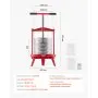VEVOR Fruitwijnpers Fruitmolen Appelmolen (14 L), RVS Mand met Driehoekige Structuur, Handmatige Sapcentrifuge, Handmatige Grinder, Ciderpers Druivenpers met T-greep voor Thuiskeuken