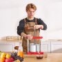 VEVOR Fruitwijnpers Appelpers (3 L) met 2 roestvrijstalen vaten, handmatige sapcentrifuge, ciderpers Appelpers Druivenpers Olijfoliepers Handpers Sapcentrifuge met T-greep voor keuken